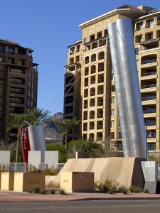 The Paolo Soleri Bridge on the waterfront in Scottsdale Arizona