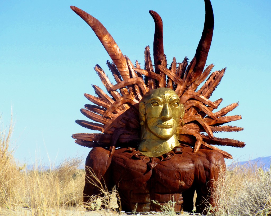 Metal sculptures by artist Ricardo Breceda dot 22 miles of roads throughout Borrego Springs 